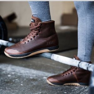 No Bull High Top Coffee Leather Trainer